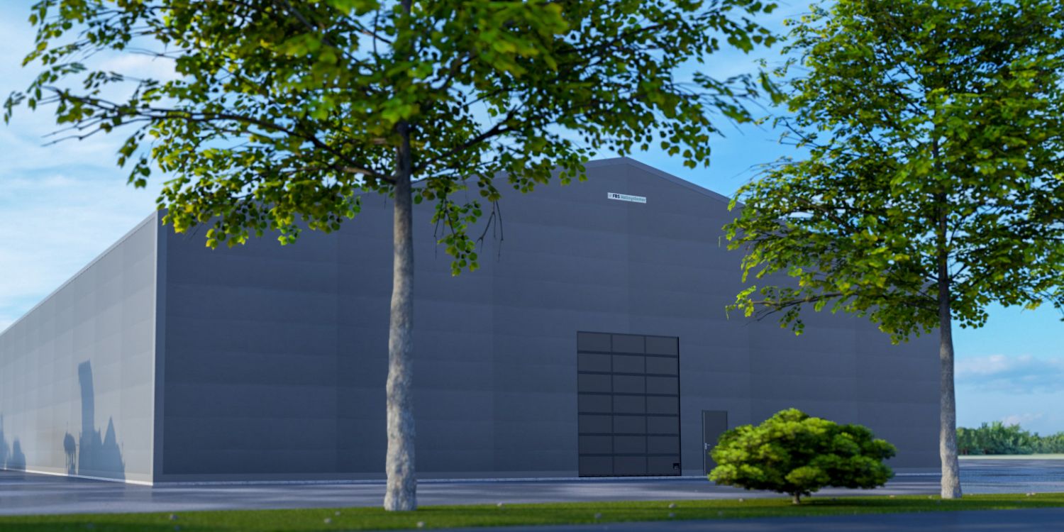 FBS hallsystemer plasthall Bildet vider en illustrasjon av en plasthall levert av FBS hallsystemer.