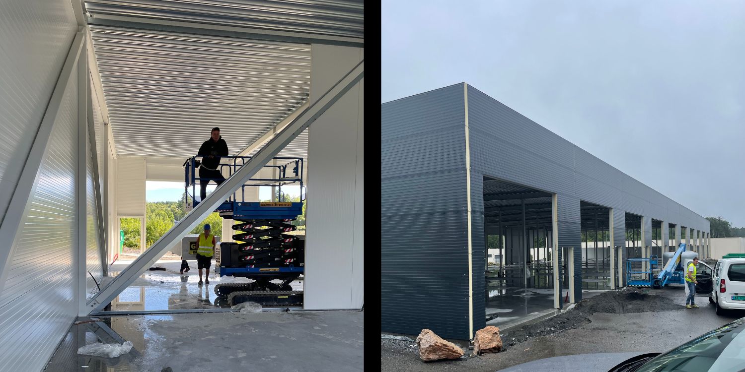 Hegdalringen trinn 1 montasje av sandwich elementer.