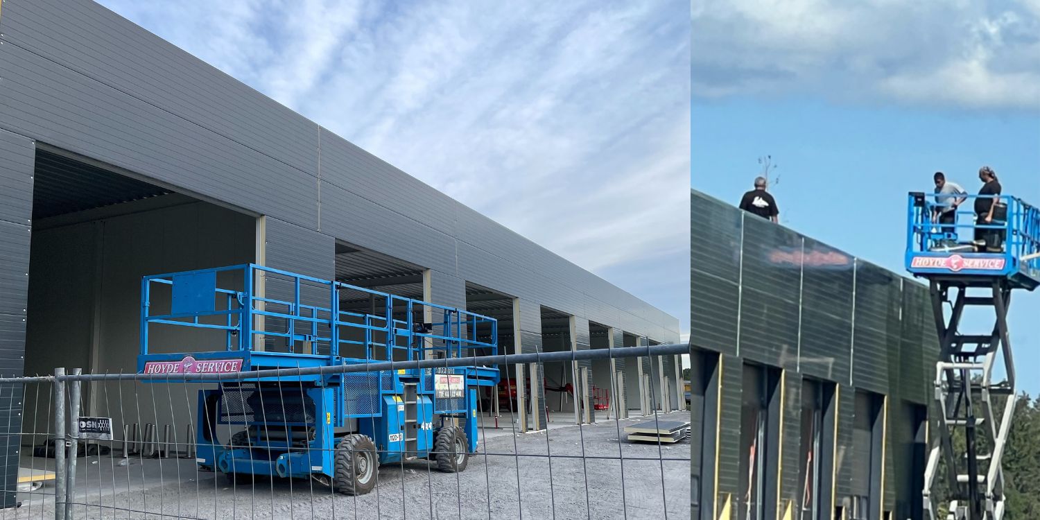 Hegdalringen trinn 1 viser montasje av sandwich elementer.