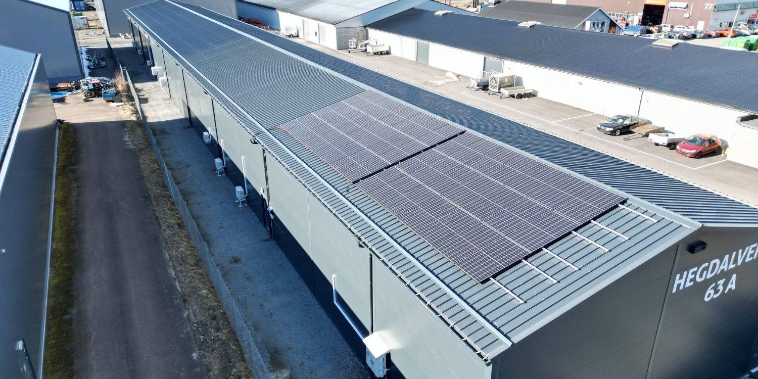 Lagerseksjonsbygg Hegdalveien 63 ferdig bygg sett fra baksiden.