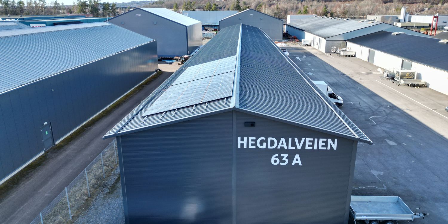 Lagerseksjonsbygg Hegdalveien 63 ferdig bygg sett fra siden Lagerseksjonsbygg Hegdalveien 63 ferdig bygg sett fra siden.