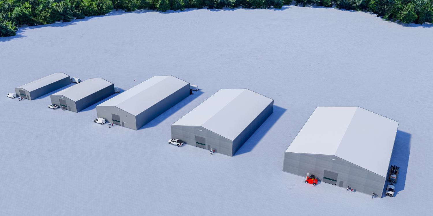 Illustrasjon av vårt faste sortiment på plasthaller.